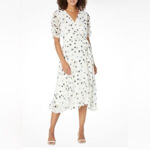 NWT DKNY Polka Dot Dress in Blue and White 8